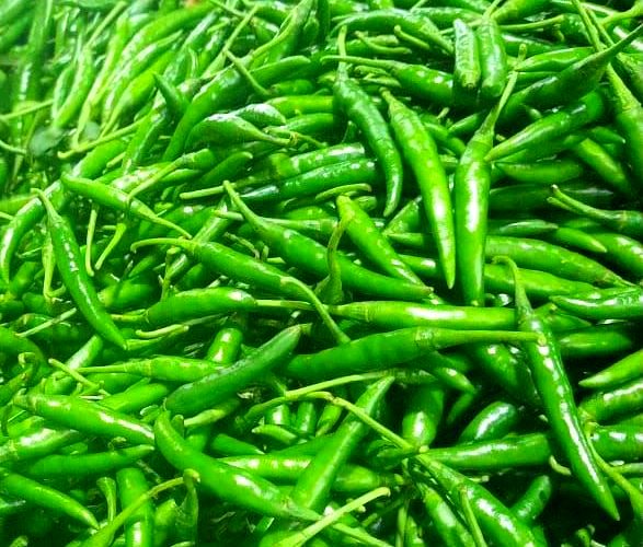 Green chillies